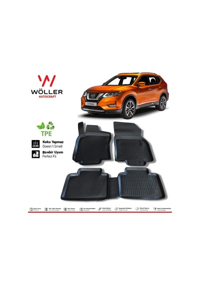 Nissan X Trail Paspas 2014 2021 Arası Uyumlu 3d Havuzlu Paspas