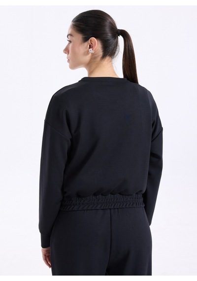 Mustang Siyah Kadın Modal Karışımlı Sweatshirt M4wl-swt-1013