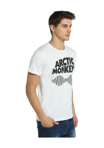 Bant Giyim - Arctic Monkeys Beyaz Erkek T-Shirt Tişört