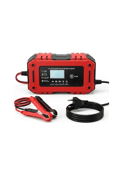 Tr 12v 6a Akıllı Darbeli Akü Şarj Cihazı, Lcd Ekranlı, Profesyonel Onarım Modlu, Araba Motosiklet Uyumlu