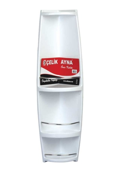 Çelik Ayna Duşakabin Köşeliği Banyo Köşeliği Büyük Boy Şampuanlar Çok Renkli