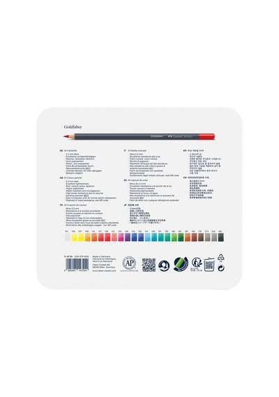 Faber-castell Faber Castell Goldfaber Kuru Boya Kalemi 24 Renk Teneke Kutu Karışık