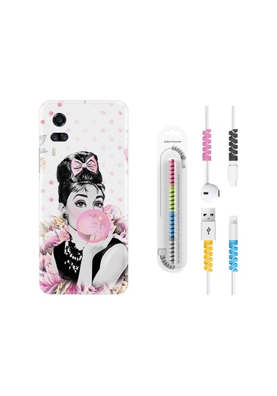 Vivo Y51 Kılıf Kablo Koruyuculu Audrey Glue 1420