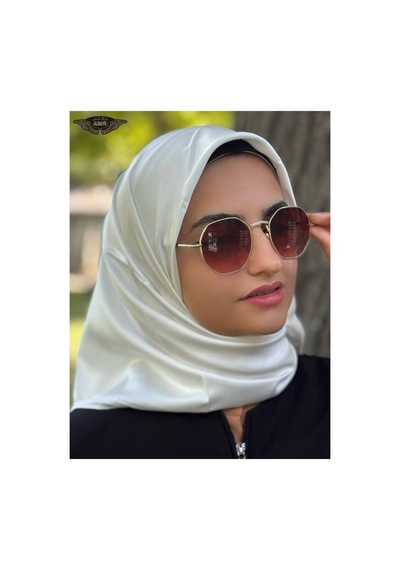 ALDAIYR Reyon Eşarp Saten Dokulu 95x95 Krem