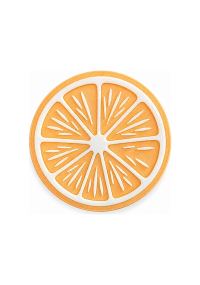 3dmarketi Limon Desenli Renkli Bardak Altlığı Çap 10 Cm 4'lü Çok Renkli