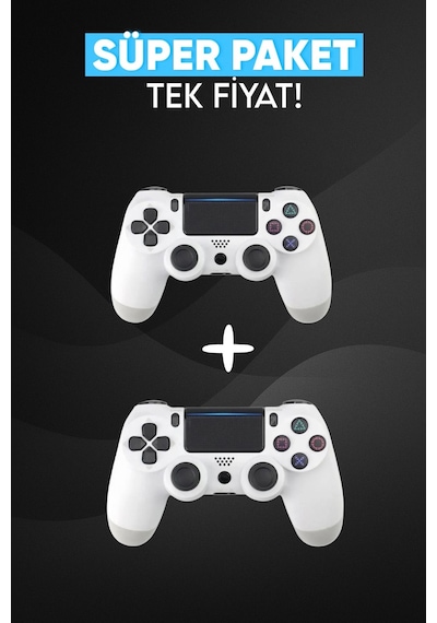 2 Adet Kablosuz Titreşimli Oyun Kolu Joystick Oyun Kolu