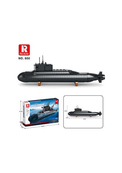 Reobrix 800 Nükleer Denizaltı Yaratıcı Yapı Blok Seti Building Blocks Nuclear Submarine - 1498 Parça