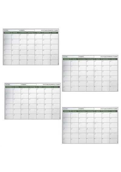Manyetik Yapışkanlı Bir Aylık Program Planlayıcı Takvim 85x56 Cm 2 0