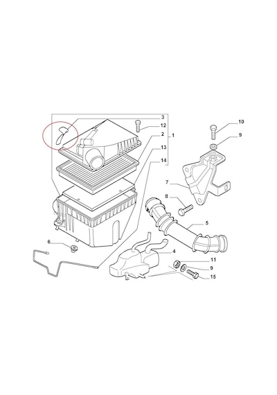 Fiat Palio Albea Hava Filtre Kutusu Mandali 46420987 543385089