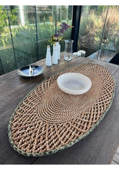 Runner - 1 Adet - 110 X 55 Cm Natural Kahverengi