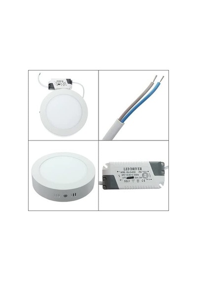 Ayrex Sekatech Led Panel Aydınlatma 24w Yuvarlak Beyaz 6500k Sıva Üstü Diğer
