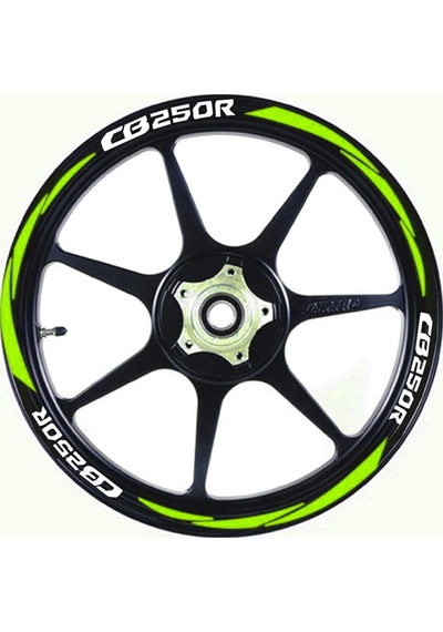 Yeni Özel Motosiklet Jant Şeridi Cb250r Uyumlu Beyaz-fıstık Yeşili Neon Sağ-sol/ön-arka