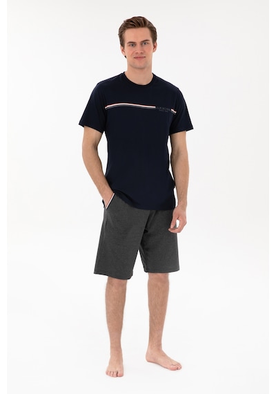 U.S. Polo Assn. Erkek Bisiklet Yaka Lacivert Pijama Takımı 50309174-VR033