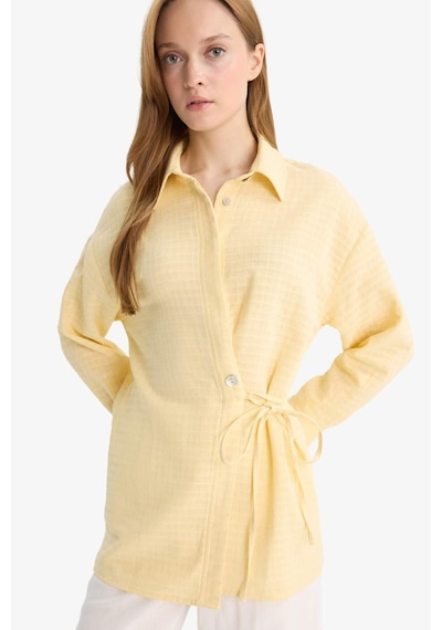 Defacto Relax Fit Müslin Uzun Kollu Tunik F1477ax25auyl513 Sarı