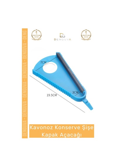 Premium Çok Fonksiyonlu Pratik V Şekilli Kavanoz Konserve Şişe Kapak Açacağı Çok Renkli