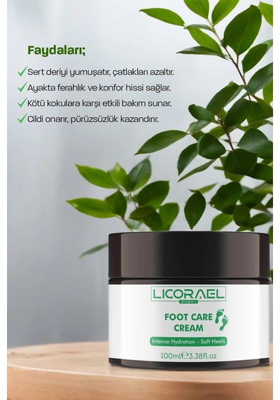Licorael Dubai Foot Car Cream Ayak Ve Topuk Çatlak Kremi 100ml