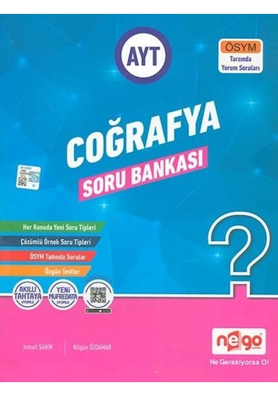 Ayt Coğrafya Soru Bankası Nego Yayınları