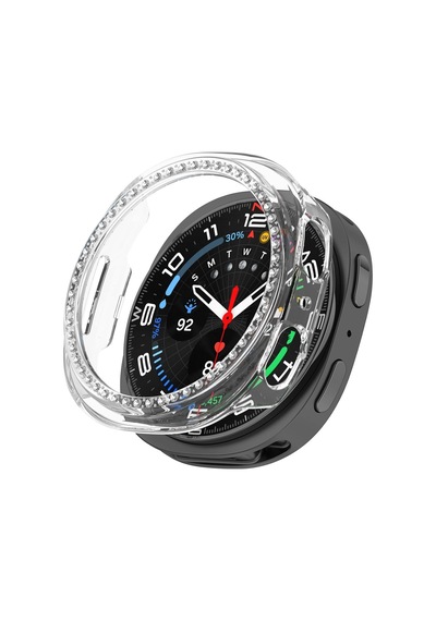 Samsung Galaxy Uyumlu Watch 8 40mm Tek Sıra Taşlı Kasa Koruyucu Ekran Koruyucusuz Teksıra