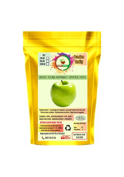 Coffee naturelle Yeşil Elma Aromalı İçecek Tozu 500 G