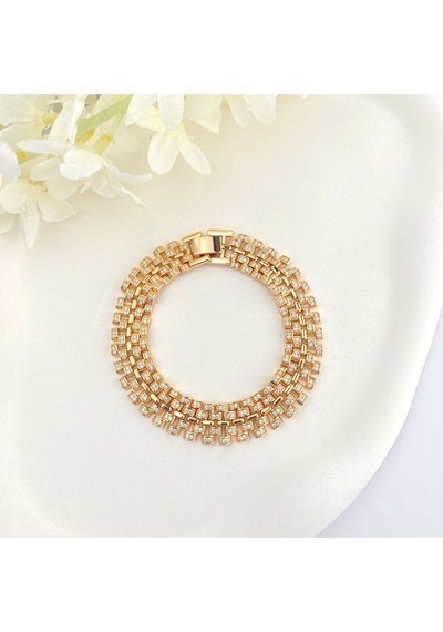 Hasır Bileklik Kuyumcu Model Zirkon Taşlı Çelik Kararmaz Xuping Vip Seri Yüksek Kalite Rose Gold
