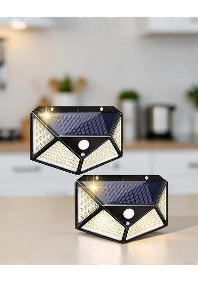 Solar Bahçe Işıkları 100 Led Hareket Sensörlü