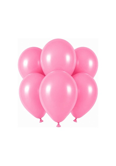 Pembe Renk Lateks Pastel Balon 30 Cm - 6 Adet