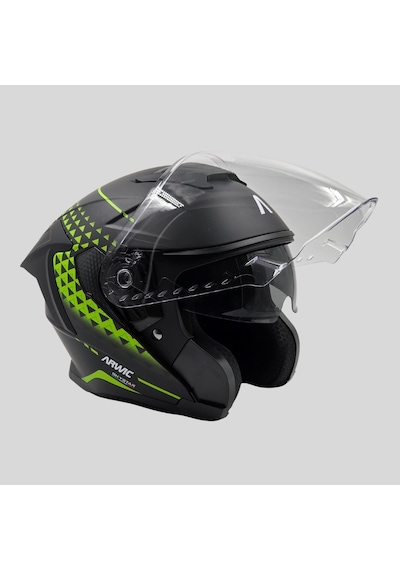 Arwic AR836 Skystar Yarım Ece-R 22.06 Motosiklet Kaskı Yeşil