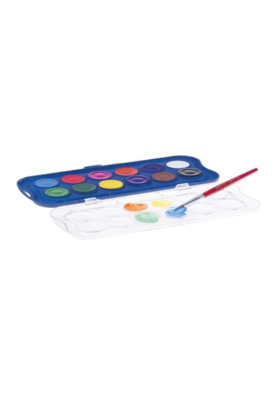 Giotto Acquerelli 12'li Mini Sulu Boya 23 Mm Renkli Çocuk Oyunları İçin Eğlenceli Set Karışık