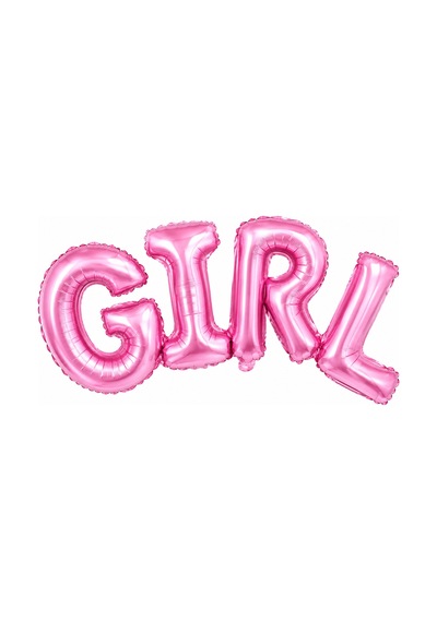 Cinsiyet Partisi Girl Yazısı Folyo Balon Pembe