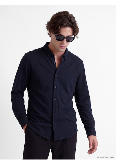 Lcw Vision Lacivert Slim Fit Dokulu Erkek Gömlek