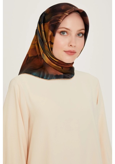 Armine Nostalji Serisi Twill İpek Eşarp 9244d-01 34-çok Renkli