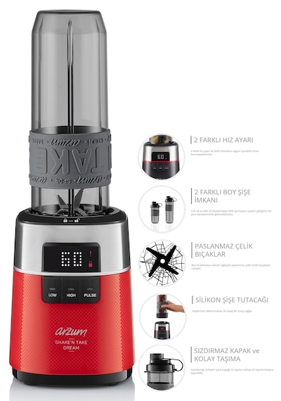 Arzum AR1148-K Shake'n Take Dream 500 W 4 Bıçaklı Kişisel Smoothie Blender