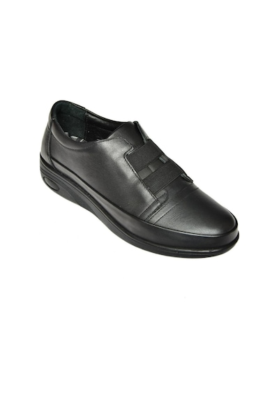 Fox Shoesp555070103 Siyah Hakiki Deri Comfort Ortopedik Taban Kadın Ayakkabı Siyah