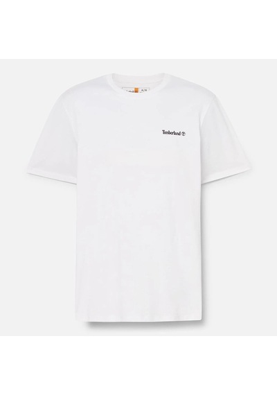 Timberland Small Linear Logo Print Tee Erkek Tişört Tb0a5qqt1001 Beyaz