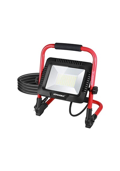 Projektörü 50 W Led Projektör 5500 Lm 6500 K Su Geçirmez Ip65 Çalışma Lambası Döndürülebilir 3 M Fişli Kablo Çok Renkli