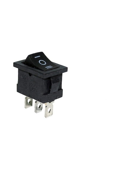 3 Kademeli Aç Kapa Buton On Off Rocker Switch Siyah Anahtar 250v Ac 6a/125v Ac 10a