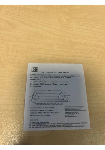 Kdl247 Cob Ledli Down.25w Dikdörtgen S/a Beyaz Armatür Beyaz