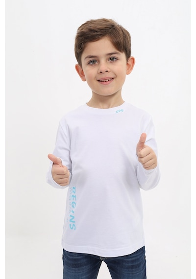 Toontoy Erkek Çocuk Baskılı Tişört Beyaz