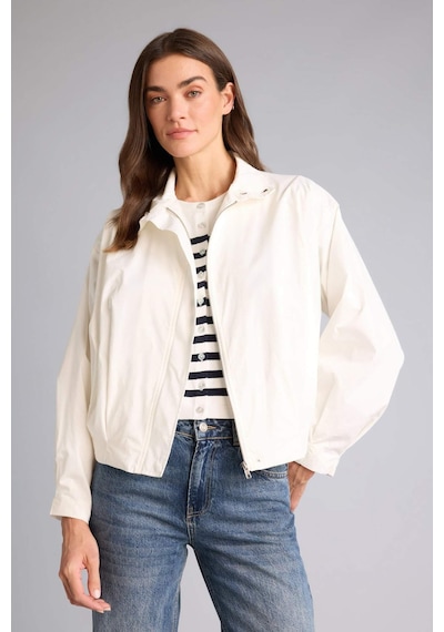 Defacto Balloon Fıt Dik Yaka Poplin Blazer Ceket H0893ax26smwt81 Beyaz-wt81