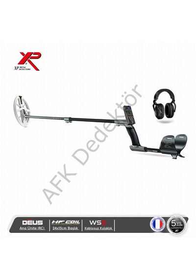 Xp Deus Rc Ana Üniteli 24x13 Cm Hf Başlıklı Ws5 Kablosuz Kulaklıklı Metal Dedektörü