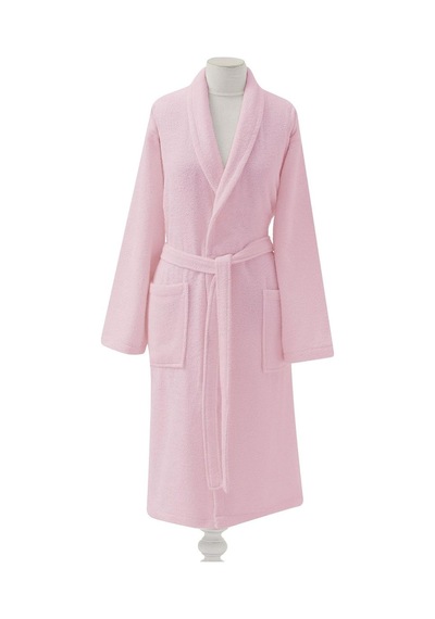 Şalyaka Düz Pamuk Bornoz, Pembe, L/xl Sku: Zeusb07fknmm4b 7/8 Yaş