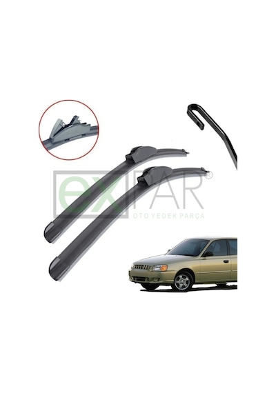 Hyundai Accent Ön Cam Silecek Süpürgesi 2000 - 2002 Accent Milenyum Kasa Ön Silecek Sağ Sol
