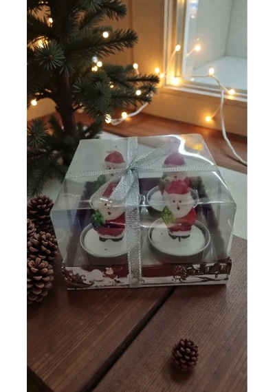 Yılbaşına Özel Yılbaşı Süsü 4lü Yılbaşı Mum Boyutları 5cm