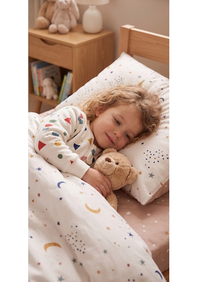 Motherlove Çocuk Uyku Tulumu 1.5 Tog 2-5 Yaş Fermuarlı Pamuklu Kumaş Beyaz - Kırmızı