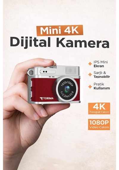 Torima CMR35 Mini Anahtarlık 1080P Dijital Fotoğraf Video Kamera