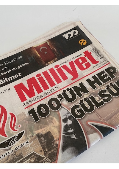 29 Ekim 2023 Milliyet Gazetesi - Cumhuriyetin İlanı 100. Yıl Gazetesi  Teşhir Ürün