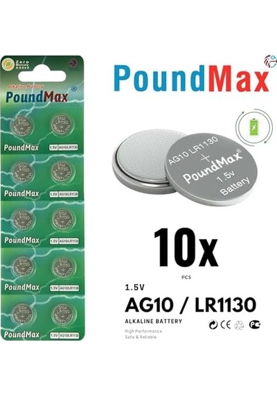 10 X Ag10, Lr54,1,5v Alkalin Düğme Pil