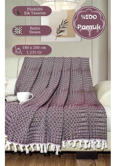 Battaniye Pamuk Riona 180x200 Cm Lavanta
