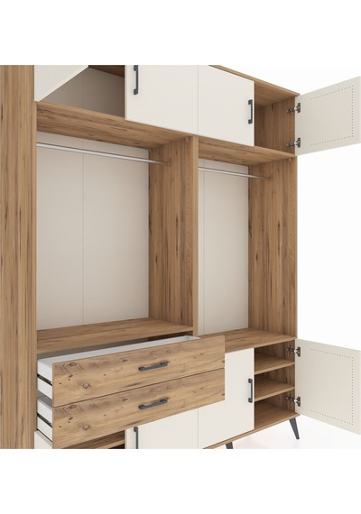 Hyperion Gardrop 7 Raflı 2 Çekmeceli 2 Askılı 176x44x221 Çam-aytaşı/çam Aytaşı/çam Hyperion Gardrop 7 Raflı 2 Çekmeceli 2 Askılı 176x44x221 Çam-aytaşı/çam Aytaşı/çam