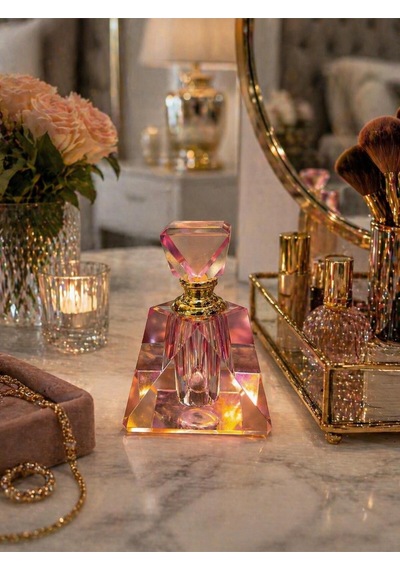 Crystal Pink Diamond Dekoratif Parfüm Şişesi Lüks Makyaj Masası Aksesuarı & Hediye Ürünü